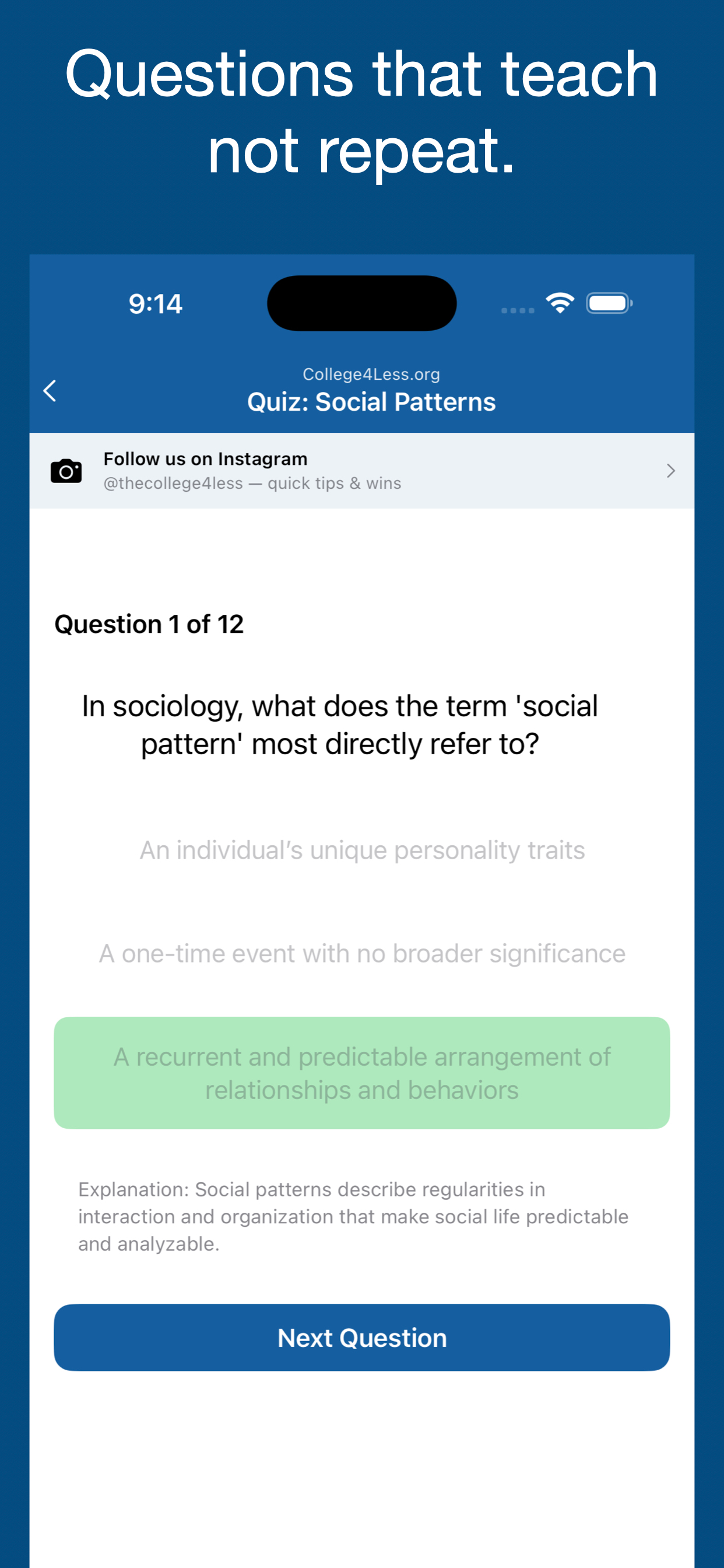 College4Less:Sociology screenshot 4