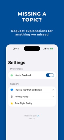 FlyCalm: Fear of Flying iPhone screenshot