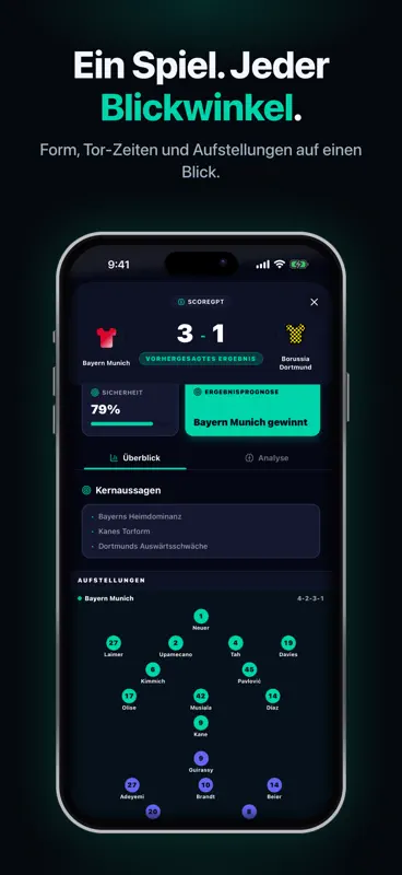 ScoreGPT: KI Fußball Prognose screenshot 7 of 8