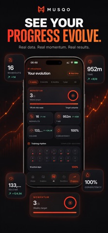 MUSQO: Workout & Calories iPhone screenshot