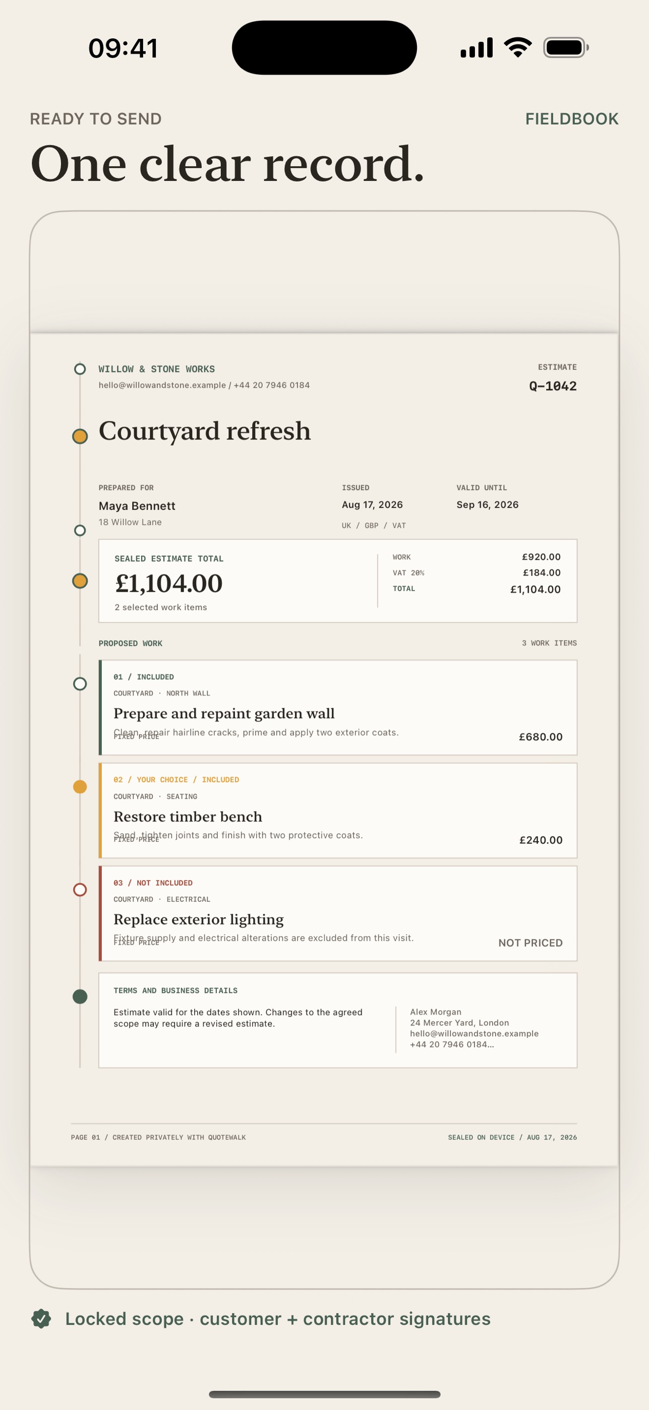 Screenshot 5 of QuoteWalk: Contractor Quotes