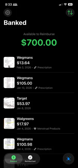 ReceiptKeeper — HSA Tracker screenshot 1
