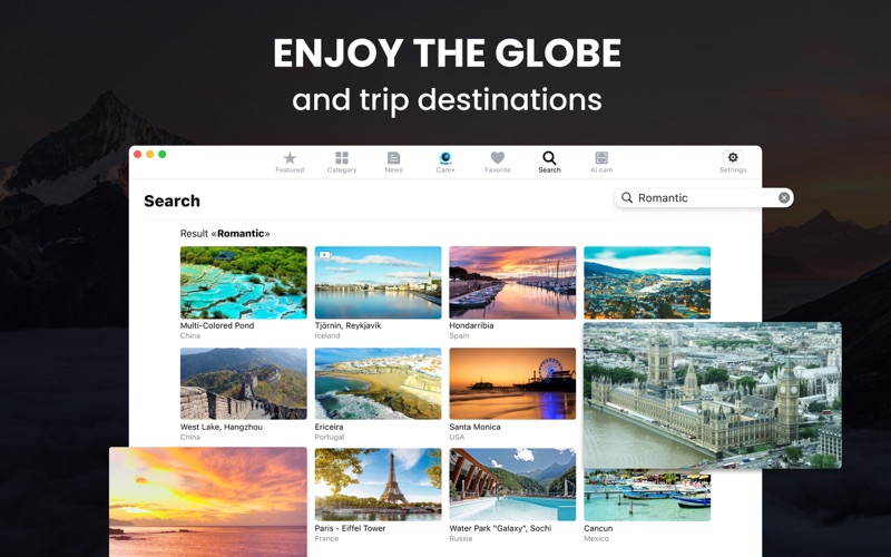 Webcam World View With AI iPhone screenshot