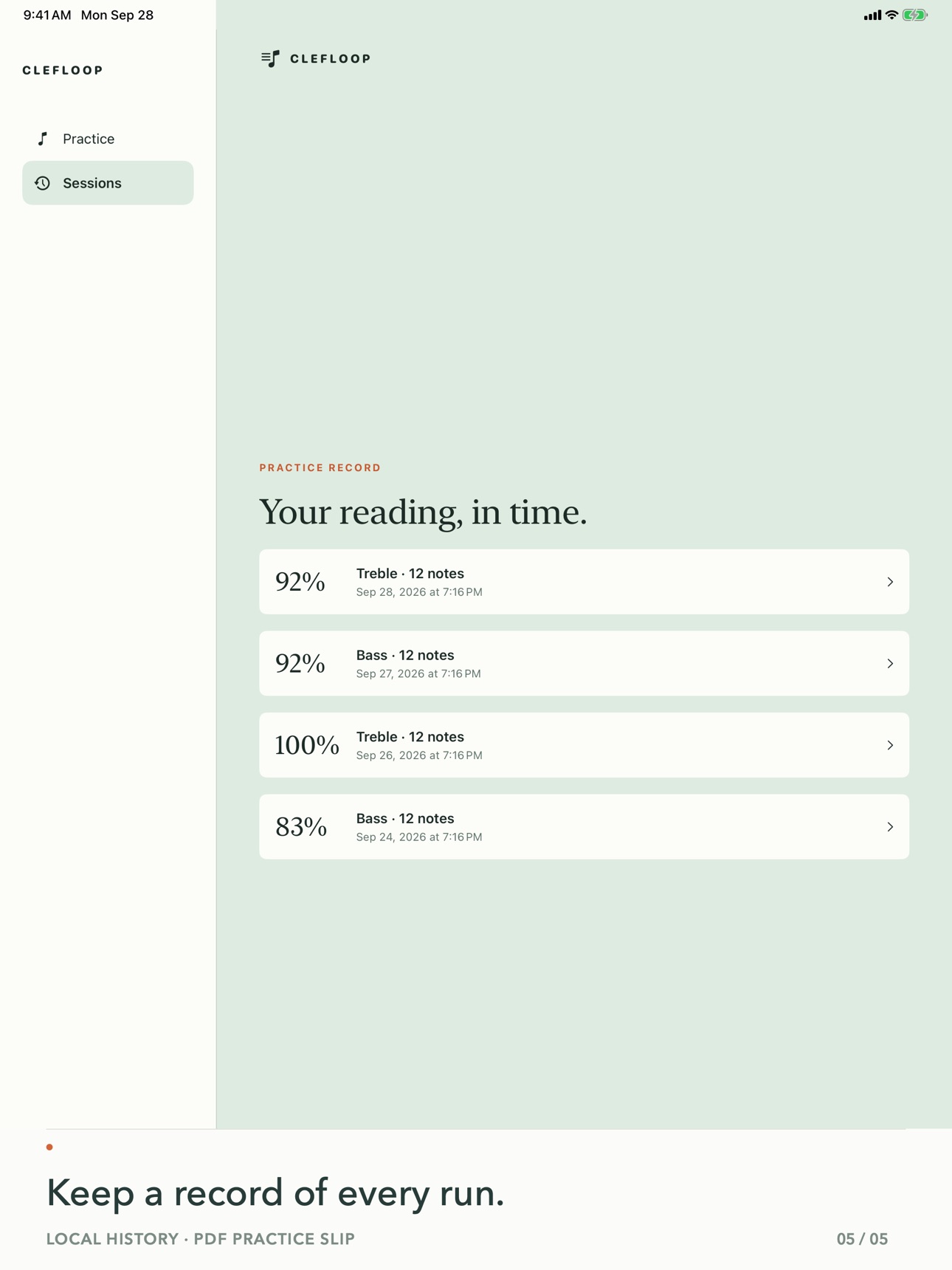 Screenshot 9 of Clefloop Note Reading