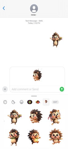 跳跃刺猬贴纸 screenshot