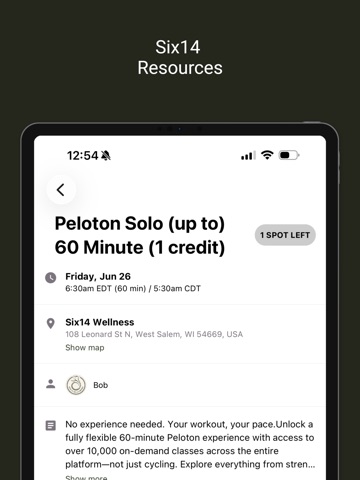Six14 Wellness iPad screenshot