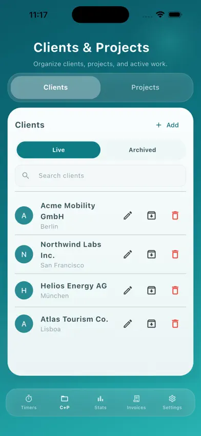Traqary Timetracking & Invoice screenshot 3