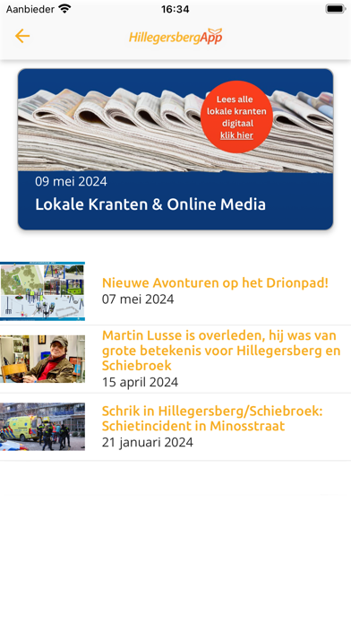 HillegersbergApp Screenshot