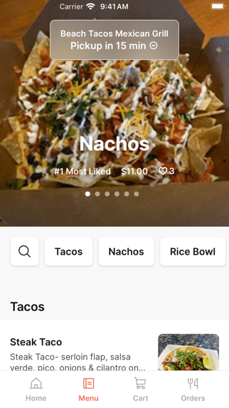 Beach Tacos Mexican Grill iPhone screenshot 2 - Food & Drink app