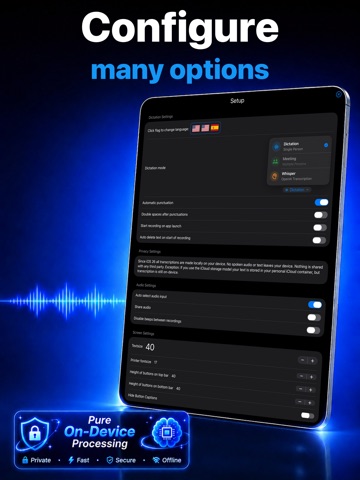 Dictation Pro - Voice to Text iPad screenshot