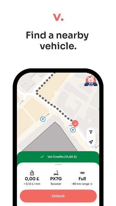 Voi – e-scooter & e-bike hire Screenshot