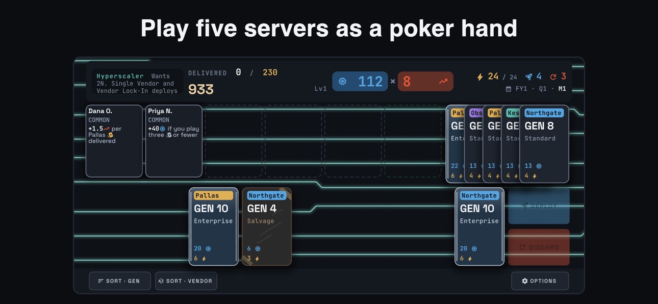 Screenshot 1 of RACKED: Card Roguelike