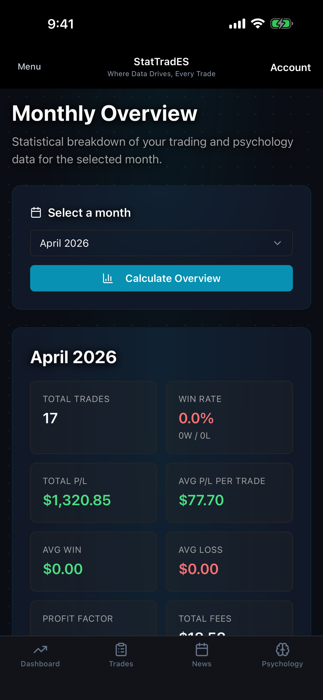 StatTradES: Trading Journal