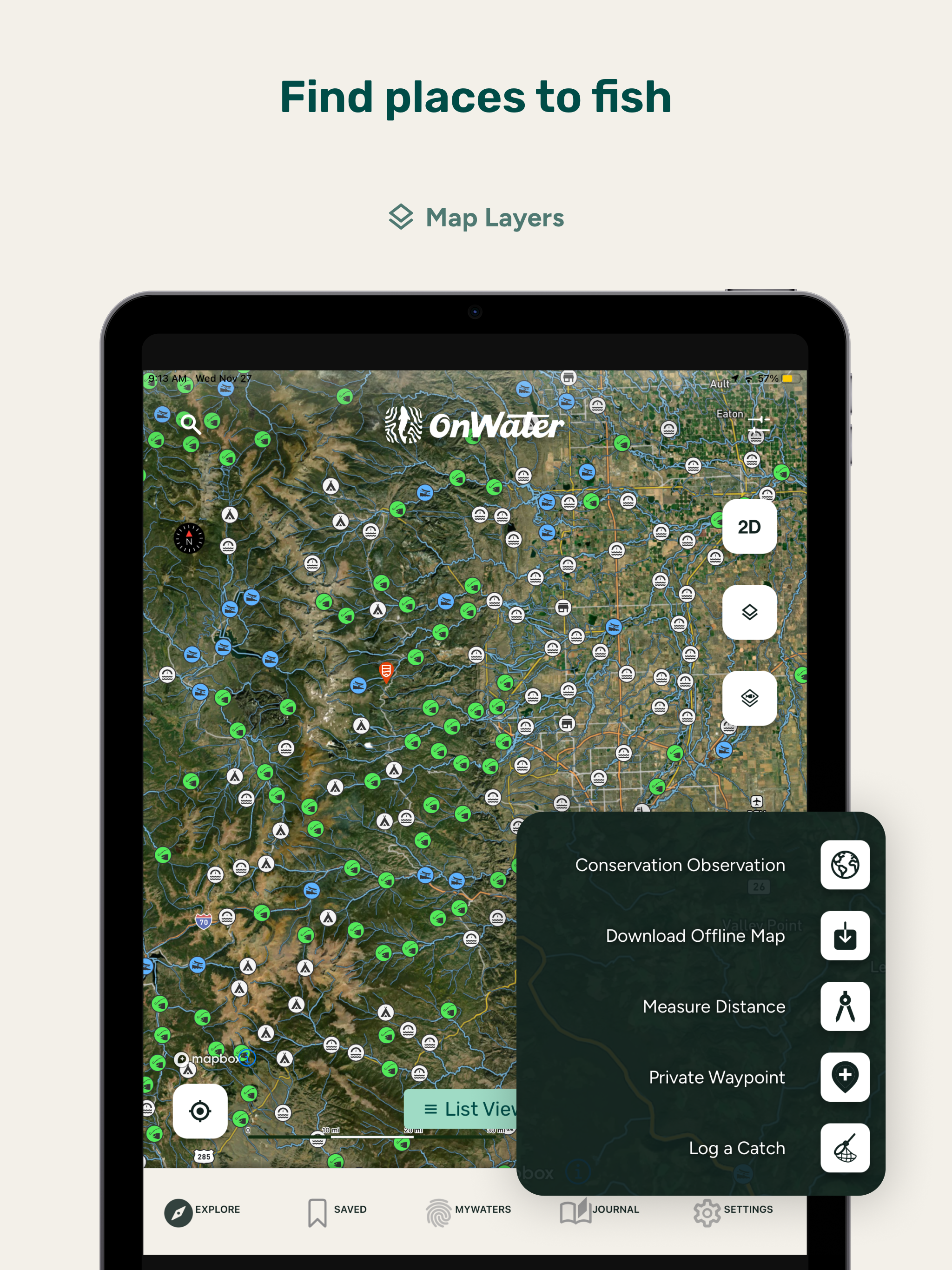 onWater: Fishing Spots Map screenshot 11