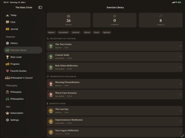 The Stoic Circle iPad screenshot