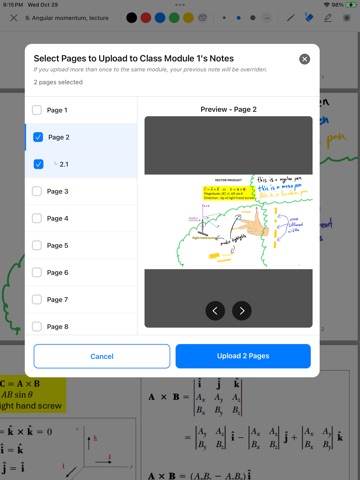 A ONE Notes iPad screenshot