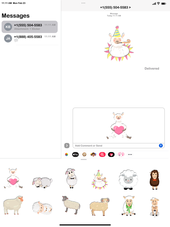 Screenshot #6 pour Llama Love Stickers