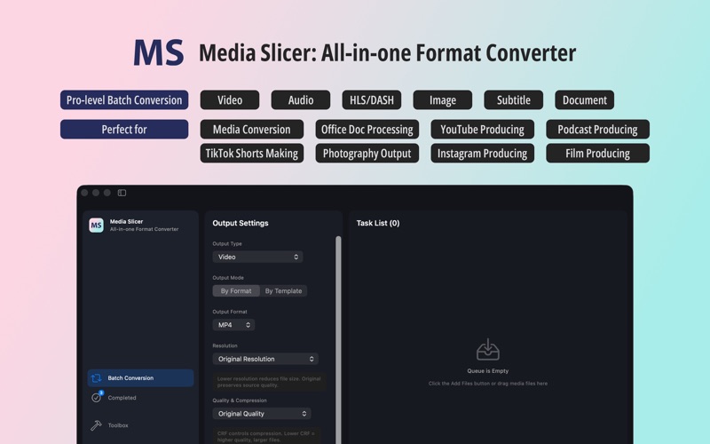 Media Slicer - Converter app screenshot