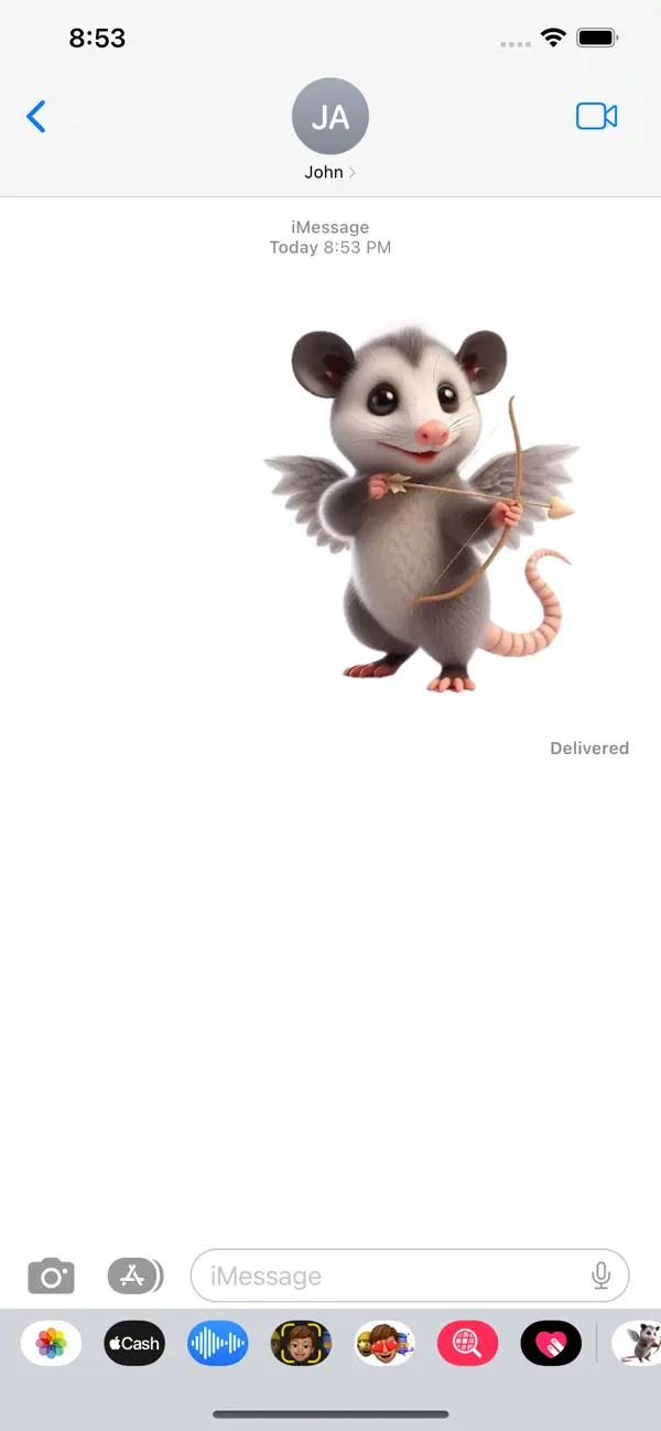 Screenshot #3 pour Cupid Opossum Stickers