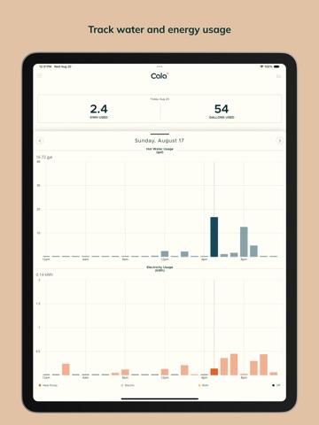 CalaWater iPad screenshot