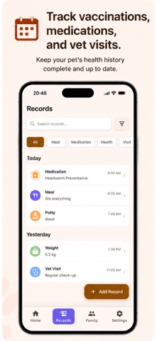 PetSync - Pet Health Tracker iPhone screenshot