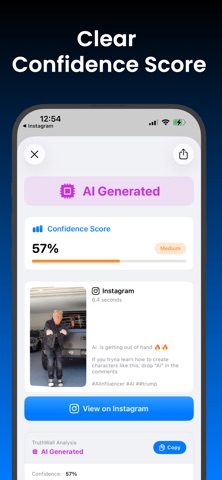 TruthWall: AI Detection iPhone screenshot