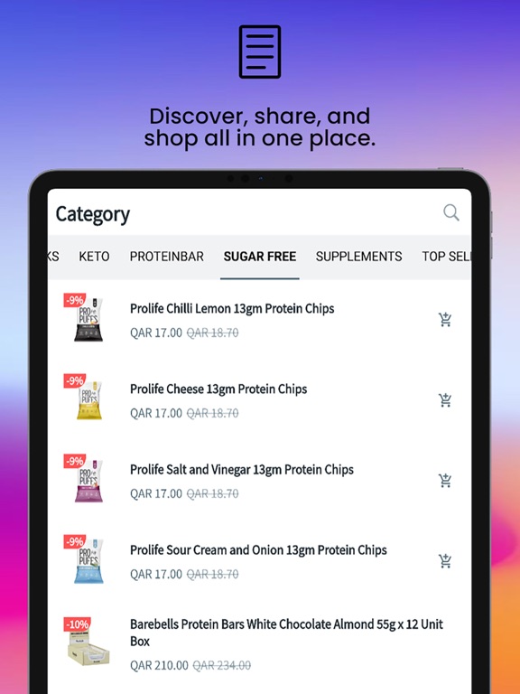 Protein Bar iPad screenshot 7 - Shopping app