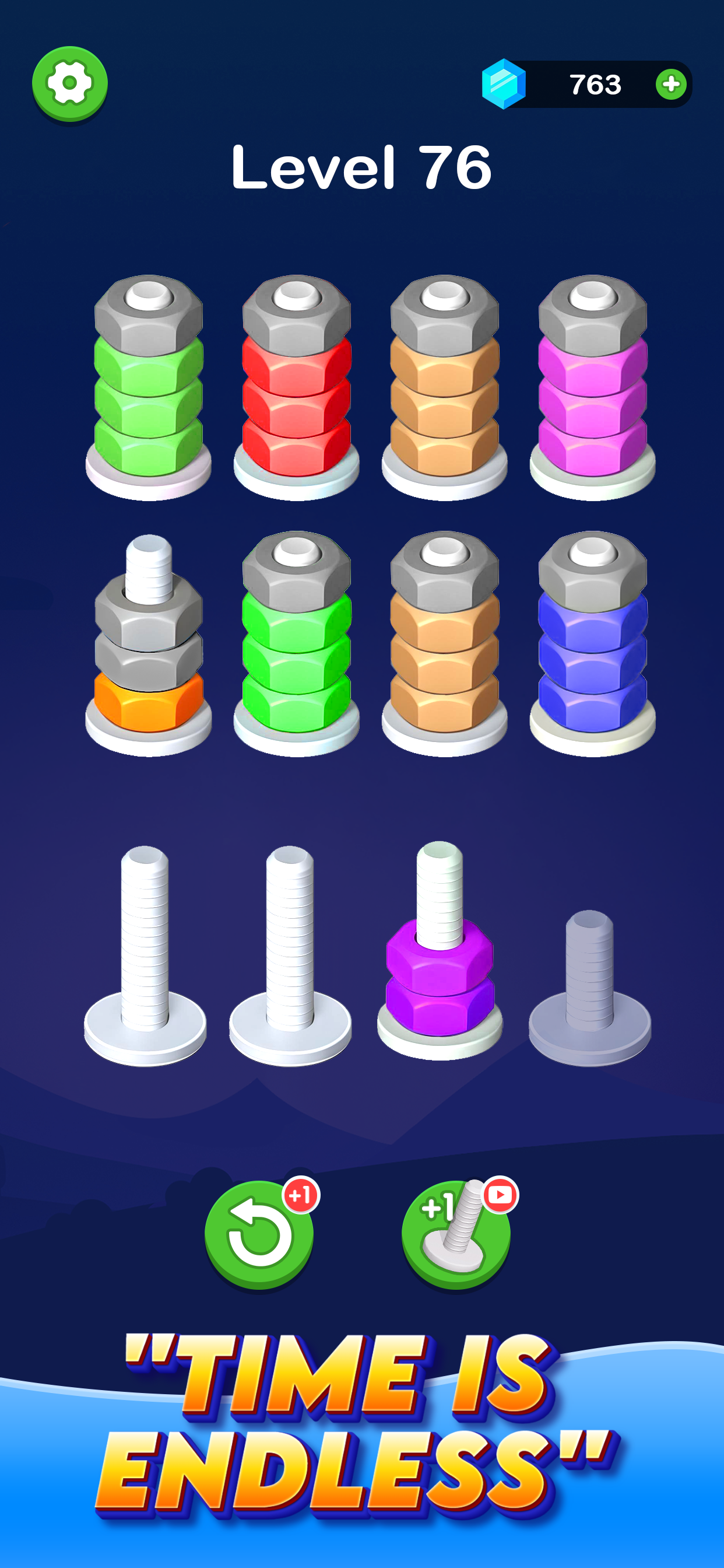 Screw Nut Bolts Sorting Games