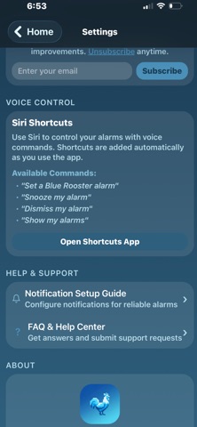 Blue Rooster Alarm Screenshot 1 of 5