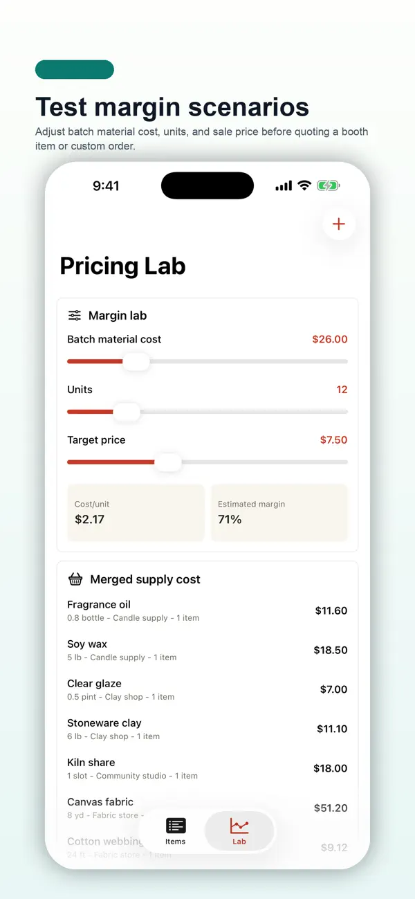 Screenshot #3 pour Craft Price Studio