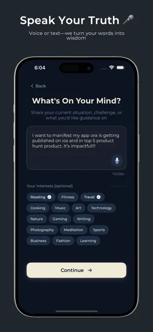 Ora - Personal Affirmations screenshot 2