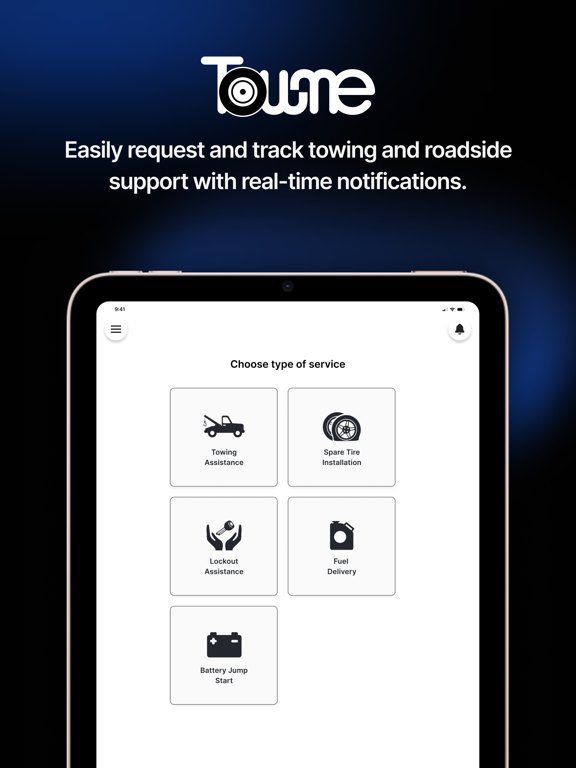 TowMe - Customer iPad screenshot 1 - Travel app