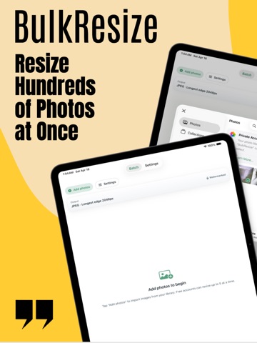 BulkResize: Photo Resizer iPad screenshot