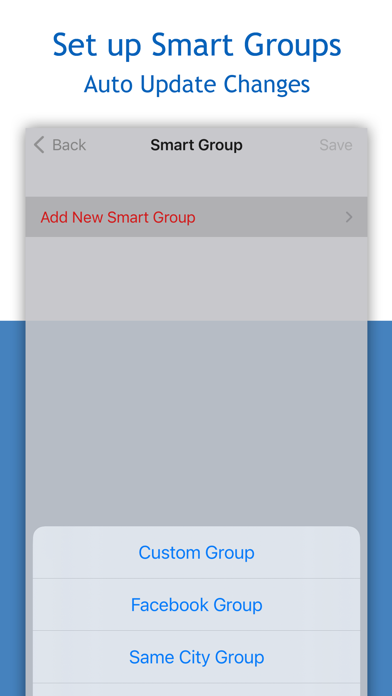 Group SMS and Email Screenshot