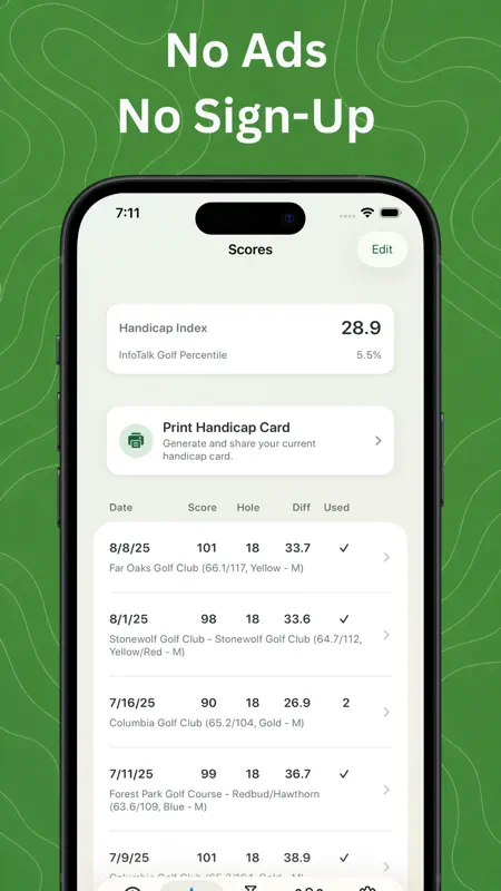 Golf Handicap Tracker & Scores screenshot 10 of 10