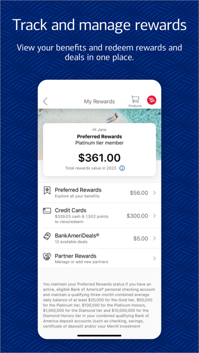 Bank of America Mobile Banking Screenshot
