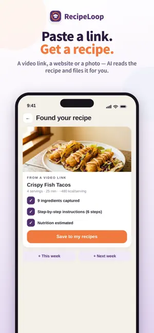 RecipeLoop: AI Meal Planner screenshot 4