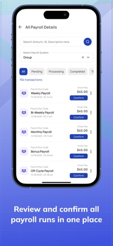 Payroll by Card screenshot