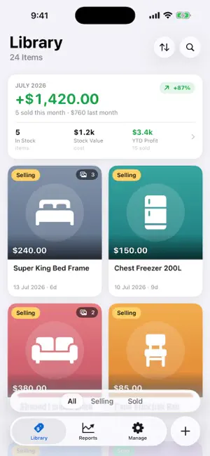 SoldFor: Resale Profit Tracker screenshot 1