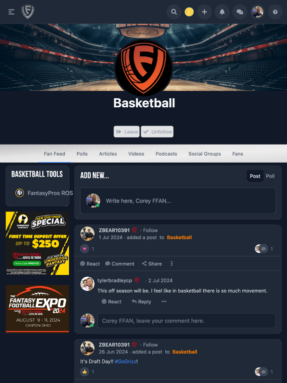 Fantasy Sports Advice iPad screenshot 5 - Sports app