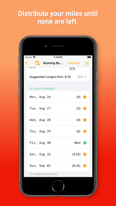 Fitness Budgeter - Weekly Plan Screenshot