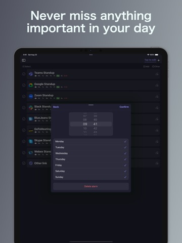 Meeting Links & Quick Access iPad screenshot