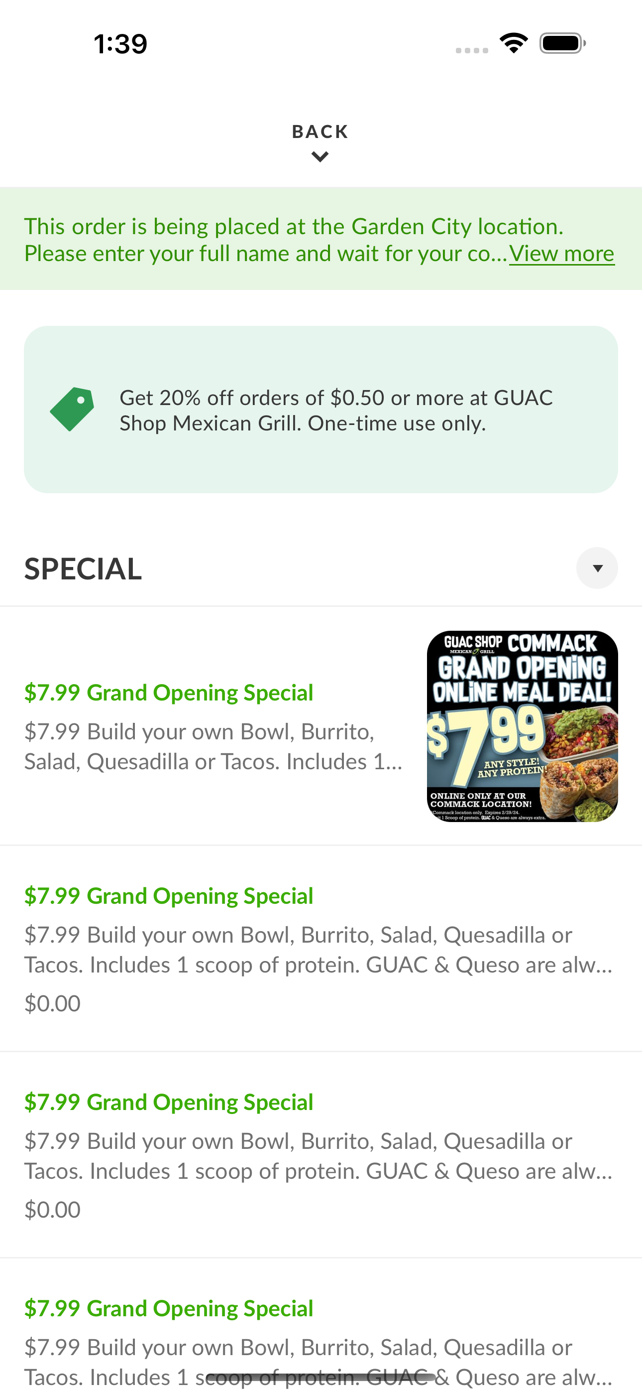 Guac Shop Mexican Grill screenshot 3