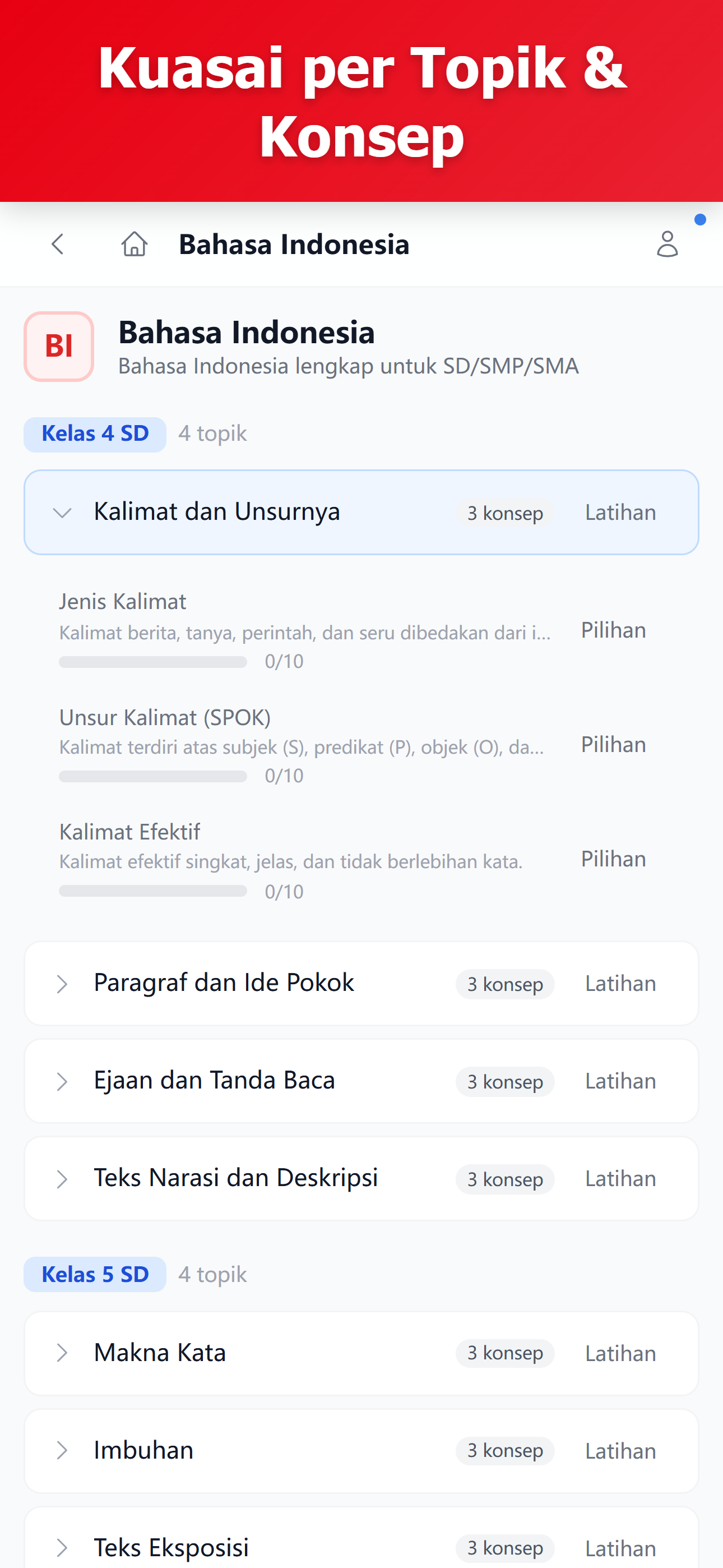 Belajar Ujian Indonesia screenshot 3
