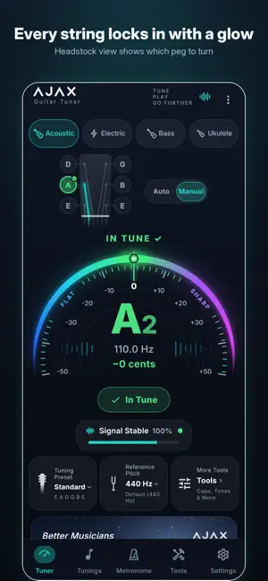 Ajax Guitar Tuner screenshot 2