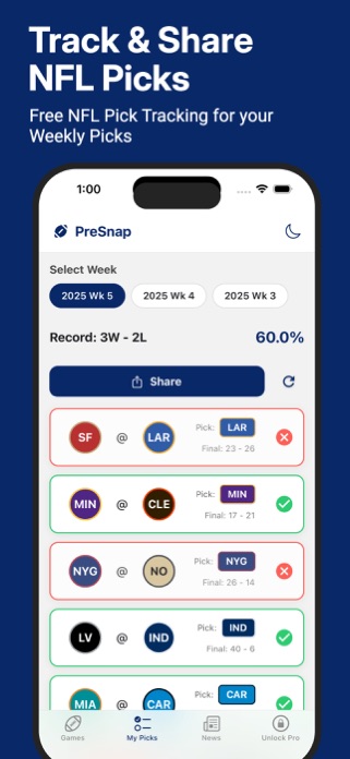 PreSnap Picks Screenshot 2 of 5