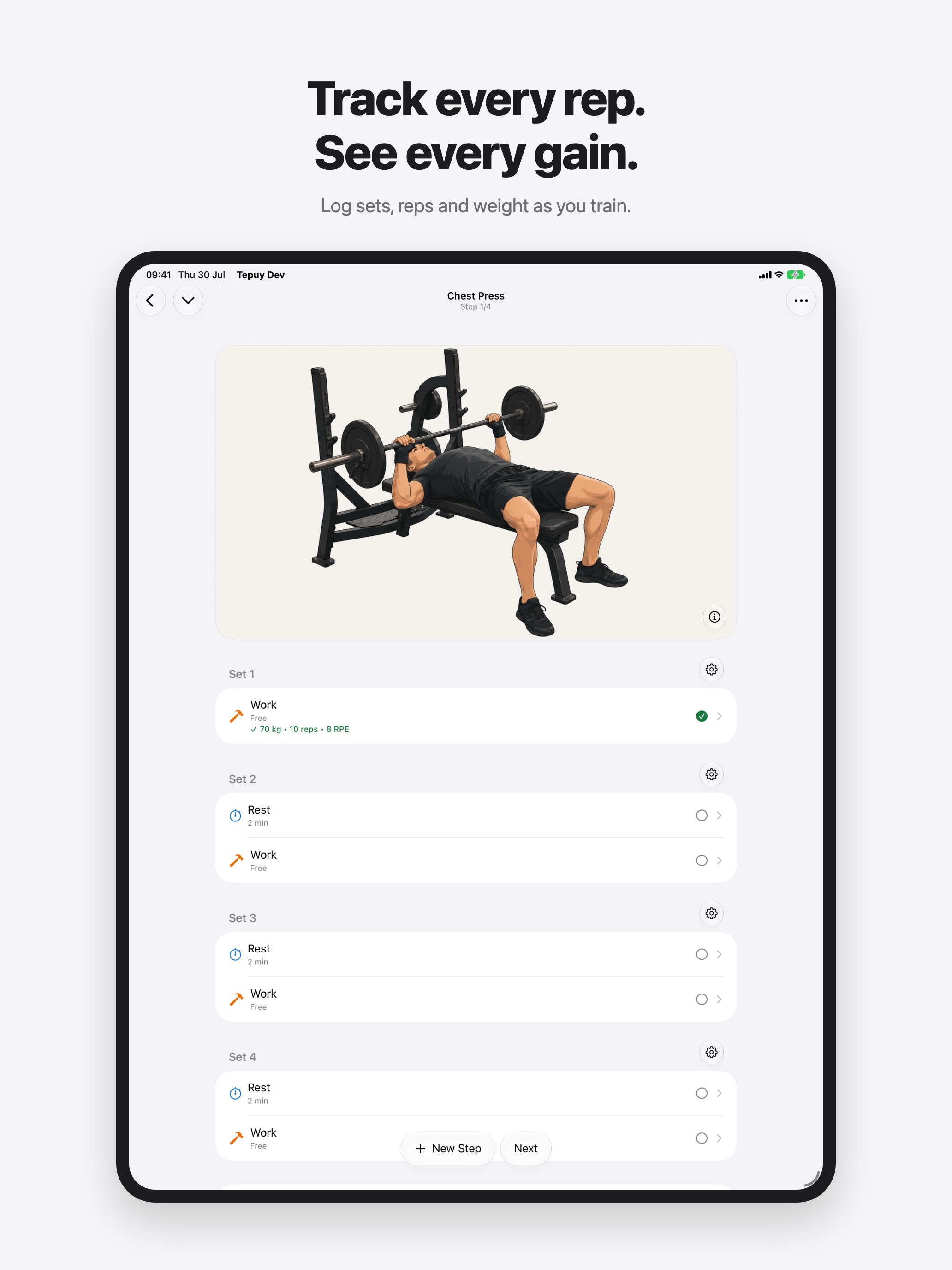 Tepuy: Workout Tracker & Log screenshot 10