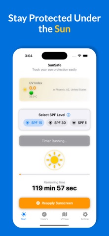 SunSafe Tracker screenshot