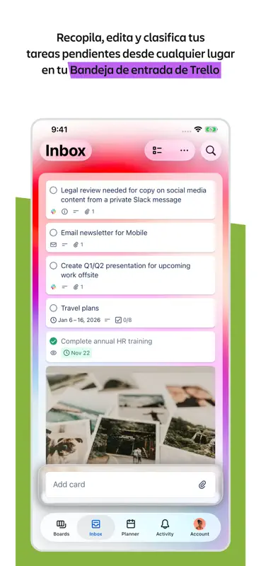Trello: seguimiento de tareas screenshot 2 of 5