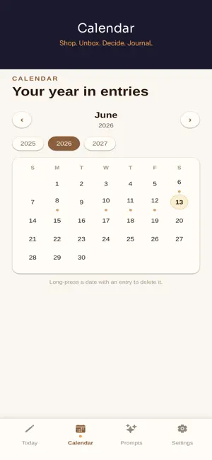 RetroJournal: 5-Year Diary screenshot 2